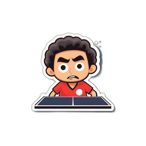 乒乓球比赛中的失落