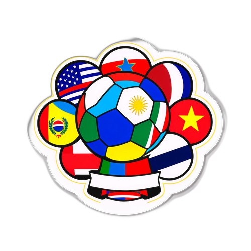 Colorful Copa America Femenina Sticker