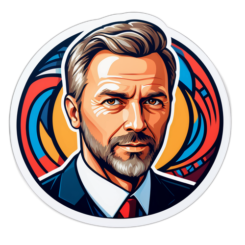 Styliseret portræt af Christian Wejse