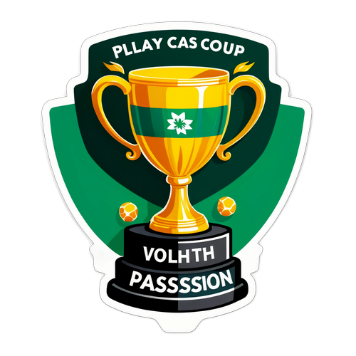 Sticker Cúp Carabao với chiếc cúp huyền thoại