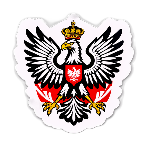 Wizualizacja logo Narodowego Banku Polskiego z nowoczesnym stylizowanym orłem polskim