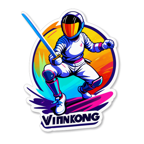 Memukau! Sticker Vivian Kong: Keanggunan dan Ketepatan di Arena Fencing!