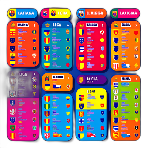 Дизайн стикера с таблицей Ла Лиги