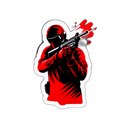 Silhouette di un tiratore