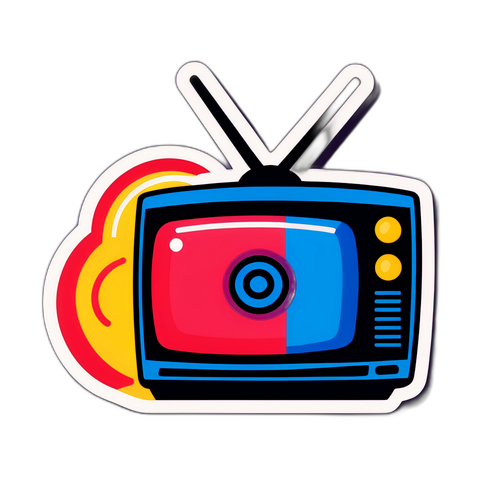 ARD Live-Broadcast-Symbol im Fernseher-Design