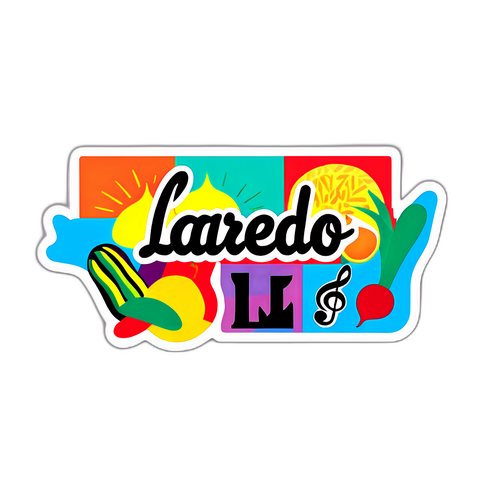 Isang Makulay na Sticker na Nagdiriwang sa Laredo, Texas