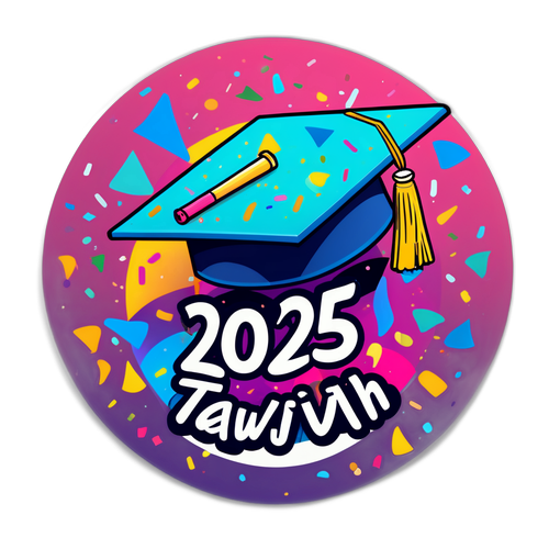 מדבקה חוגגת לתעודת בגרות 2025