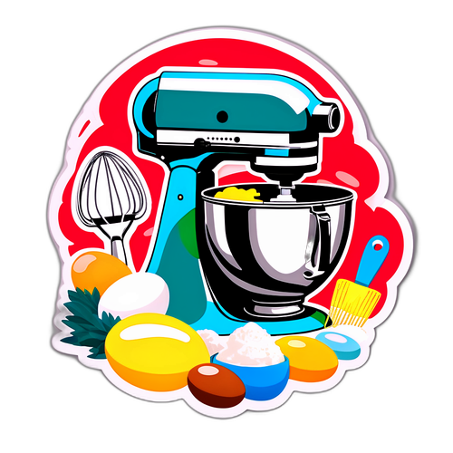 Стильний значок з міксером KitchenAid
