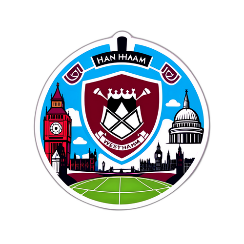 West Ham-lagets logo med London-landemerker