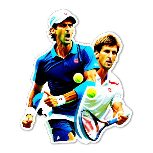 Sticker commemorativo delle conquiste di Djokovic e Zverev