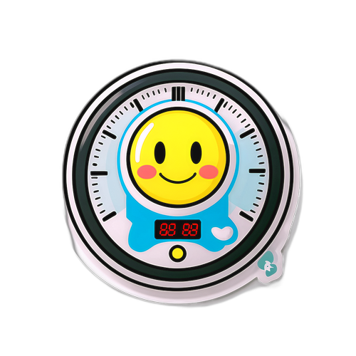 Стикер с таймером и улыбающимся смайлом для Flashscore