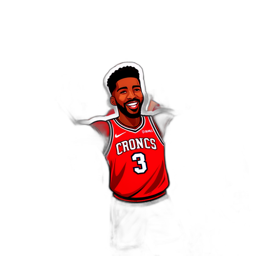 Sticker ni Derrick Jones Jr. na Surround ng Masayang Tagahanga