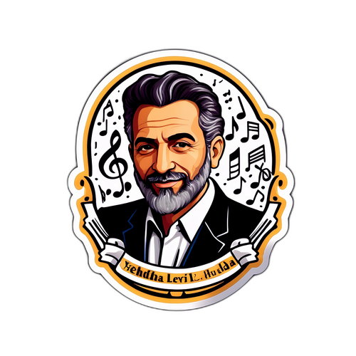 סטיקר מעוצב של יהודה לוי