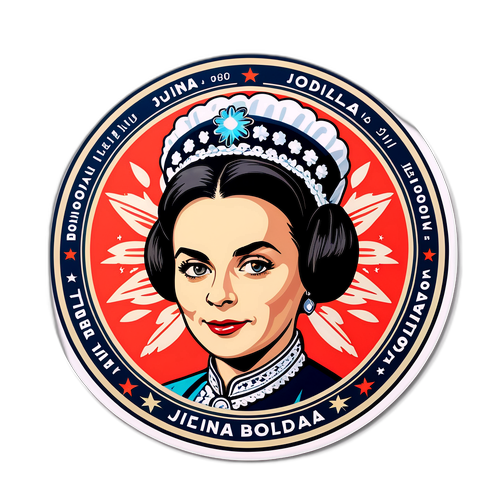 Design samolepky s Jiřinou Bohdalovou v historickém kontextu