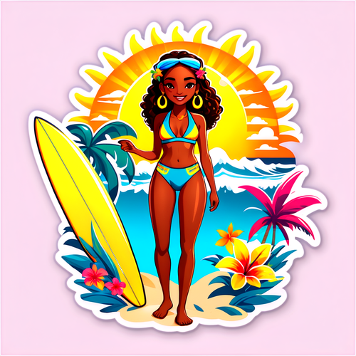 Stiker Yoni Dores di Pantai