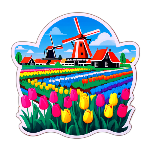 Hollandske Tulipaner og Vindmøller