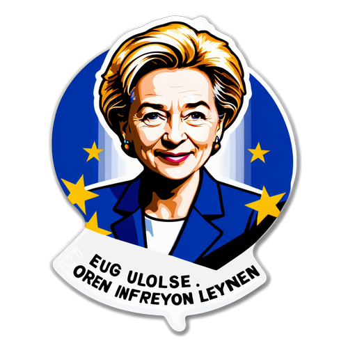 Ursula von der Leyen: Die starke Stimme Europas! Entdecke den Sticker, der ihre Macht feiert!