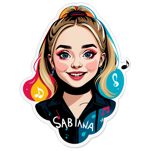 Styliseret Illustration af Sabrina Carpenter