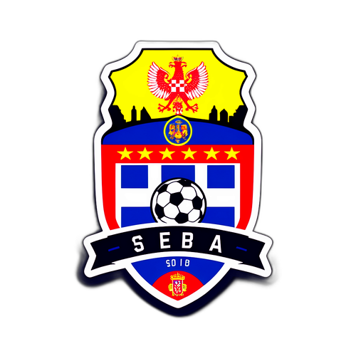 Design de autocolant pentru echipa de fotbal fictională din Serbia