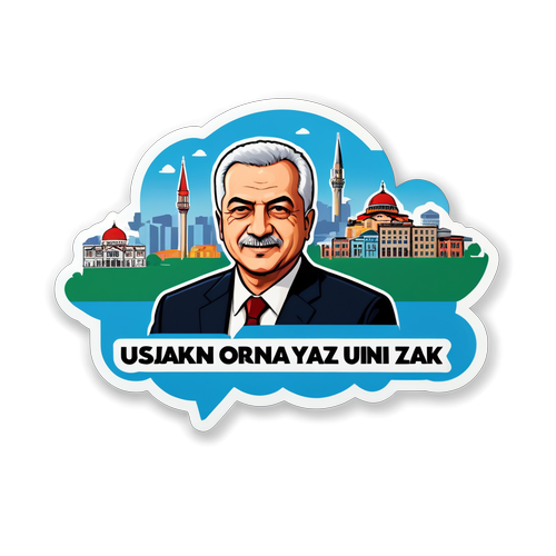 Uşak'ın Gururu: Özkan Yalım'ın Kendine Güvenen Pozuyla Şehir İkonları Arasında Parladığı An!