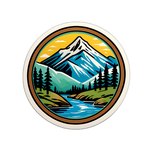 エディ・バウアーを象徴するアウトドアシーンのステッカー