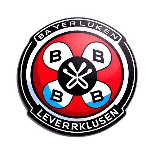 Nhãn dán hiện đại của logo Bayer Leverkusen
