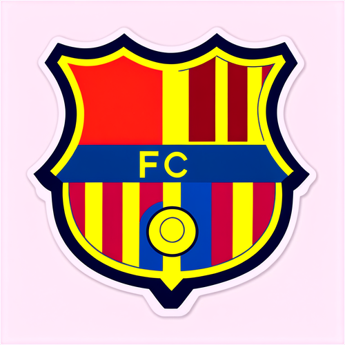 Illustration minimaliste du logo du FC Barcelone