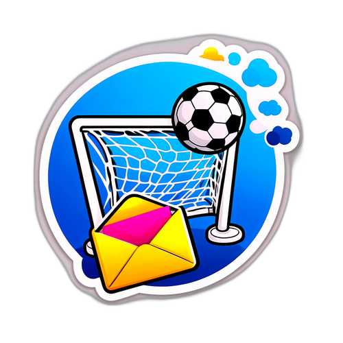 Stiker Bertema E-mel dan Bola Sepak