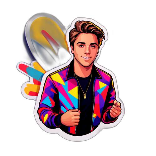 Sticker med Benjamin Ingrosso i en djärv pose