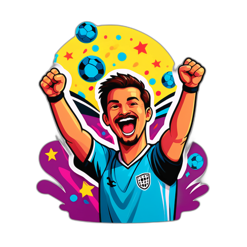 축구 경기에서 관중의 열정적인 환호