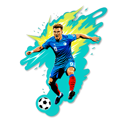 Stylizovaný portrét Tomáše Varteckého v akci