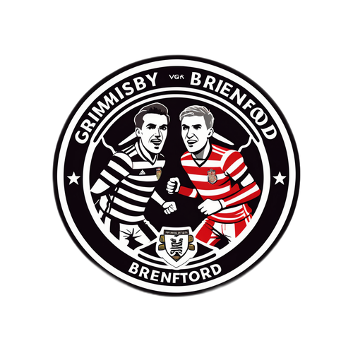 การแข่งขันระหว่างกริมสบี้และเบรนท์ฟอร์ดในโทนสีเข้ม