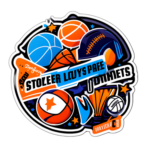 Design de um adesivo para fãs de esportes, com citações icônicas de grandes jogadores