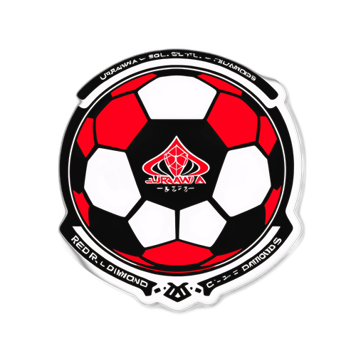 Stylischer Fußball-Aufkleber der Urawa Red Diamonds