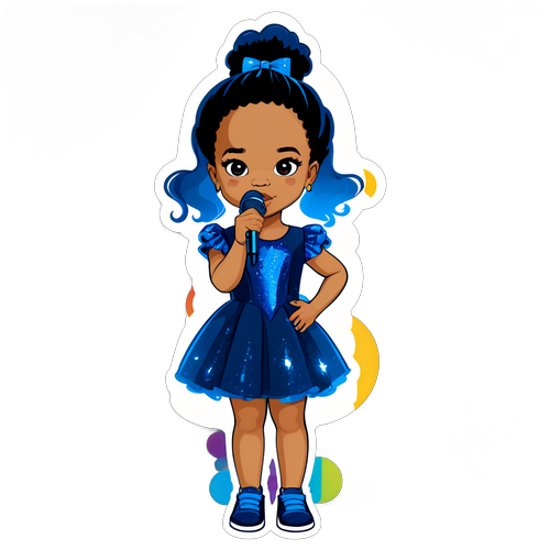 Blue Ivy na scenie z mikrofonem