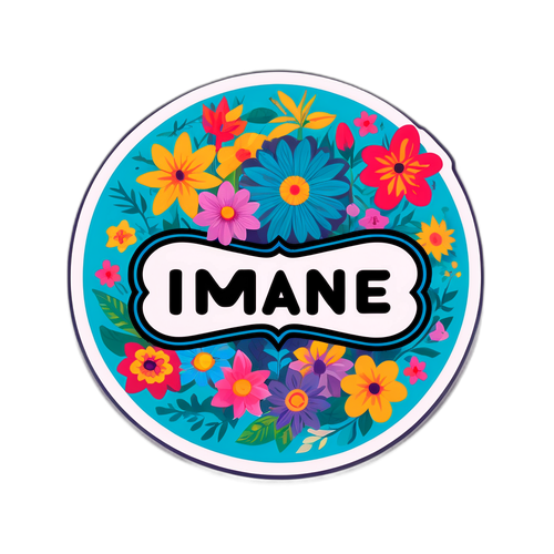Sticker met de naam 'Imane'