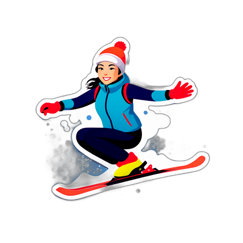 Bintang Ski di Antara Bintang Salju