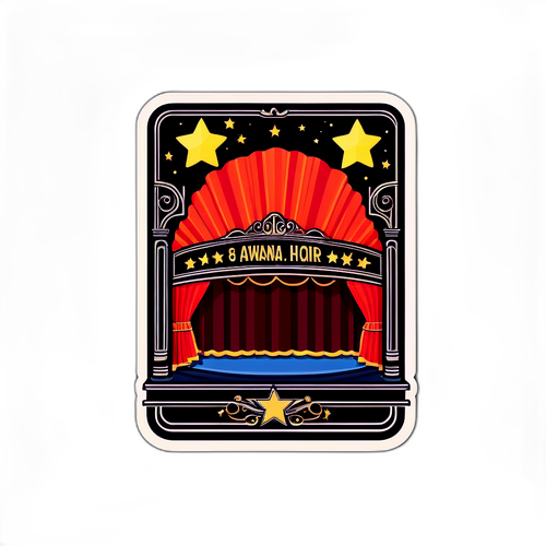 Vintage Teaterstickers med Stjärnor