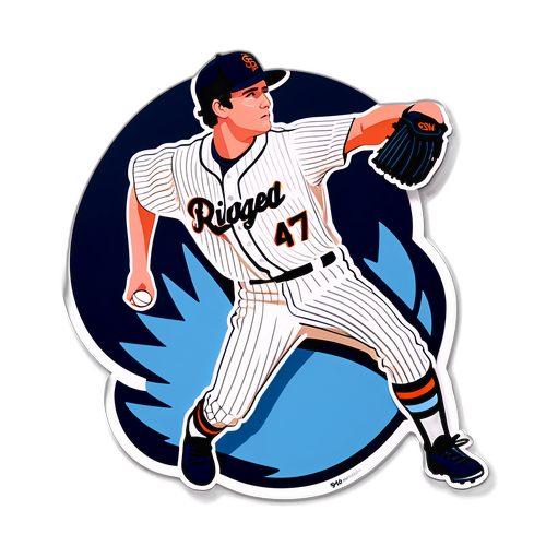 Dynamic Baseball Pitching Sticker
