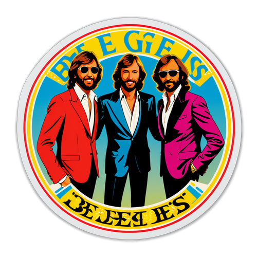 Fedezd fel a Legenda Újragondolt Formáját: A Bee Gees Vintage Koncertplakát Szelleme...!