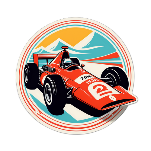 Vintageové samolepky inspirované klasickým závodním Formule 1