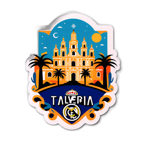 Minimalist Talavera og Real Madrid Klistermærke