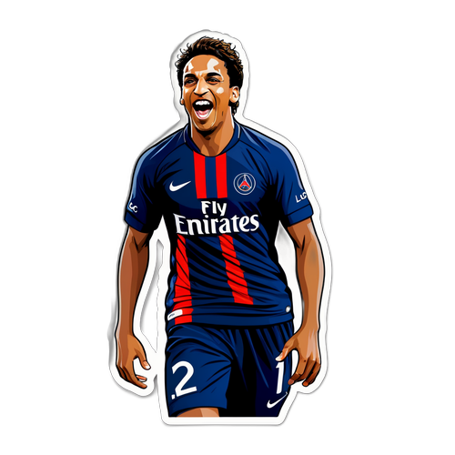 Sticker cầu thủ PSG ăn mừng chiến thắng