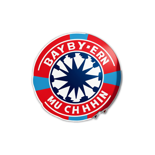 Aufkleber mit den Farben und dem Logo des FC Bayern München