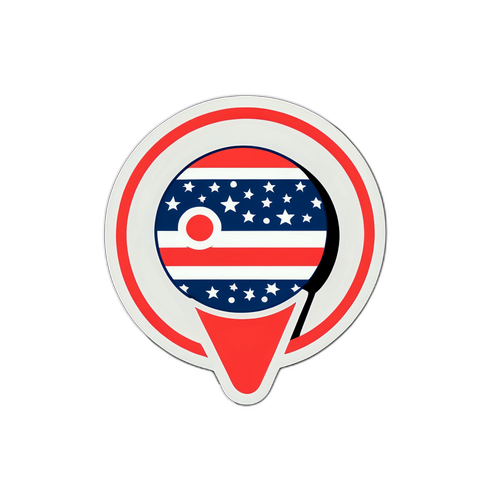 Diseño de sticker para indicar dónde votar