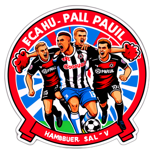 एफसी स्ट. पौली बनाम हैम्बुर्गर एसवी का एक्शन-पैक्ड स्टिकर