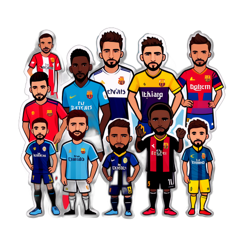 สติ๊กเกอร์ที่มีการออกแบบเสื้อทีมลาลีกาในสไตล์ศิลปะสตรีท