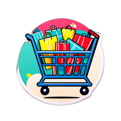 쇼핑의 기쁨을 담은 일러스트