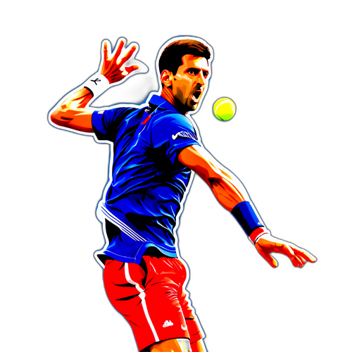 Novak Djokovic i en spektakulær serve