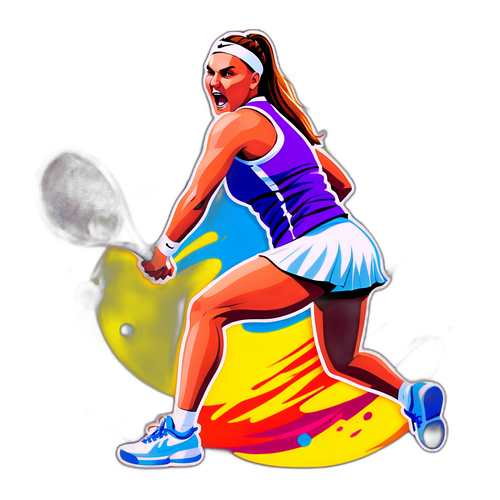 Dynamic Sticker ng Aryna Sabalenka sa Tennis Court